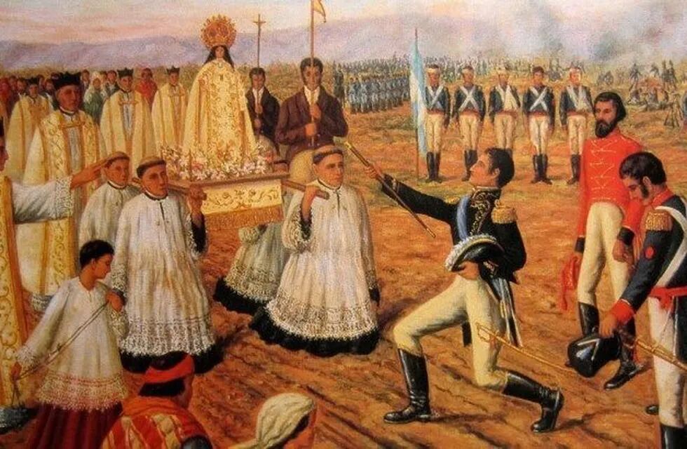 El Gral. Belgrano encomienda la Batalla de Tucumán a Nuestra Sra. de la Merced
