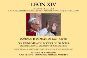 Santa Misa de Acción de Gracias por el Papa León XIV.