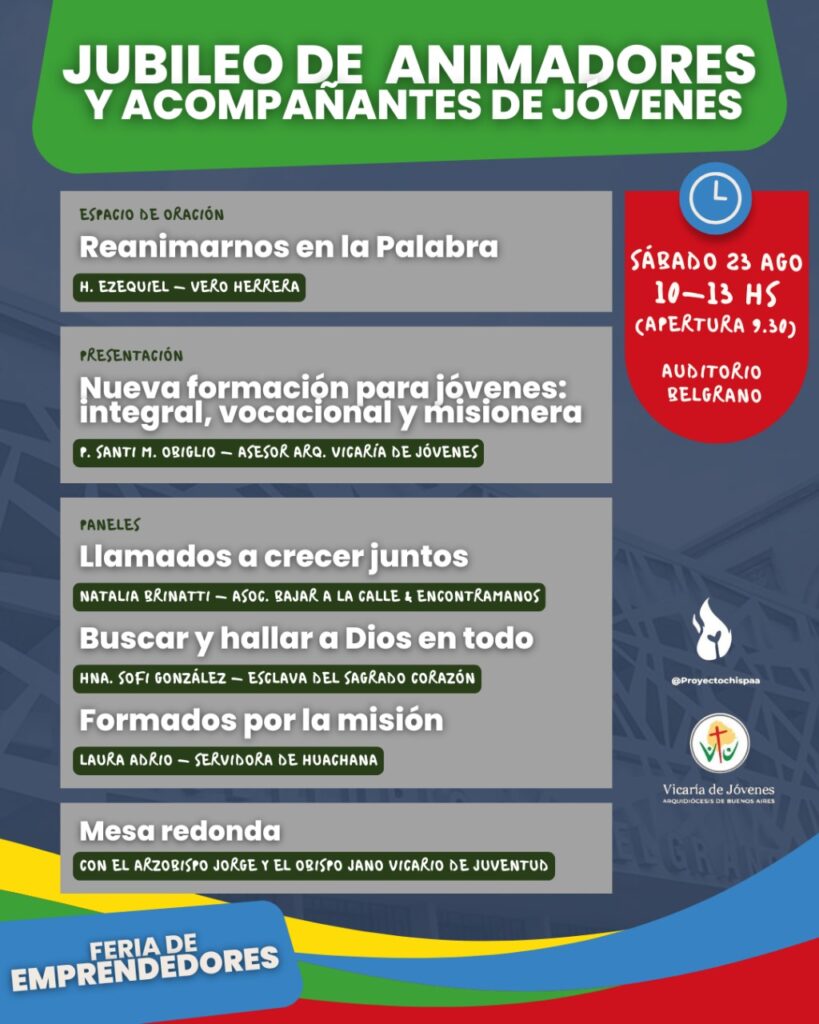 Así será el Jubileo de animadores y acompañantes de jóvenes. 