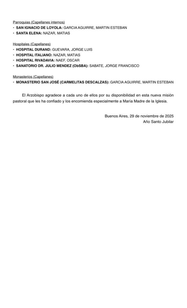 Comunicado nuevos nombramientos 2026.