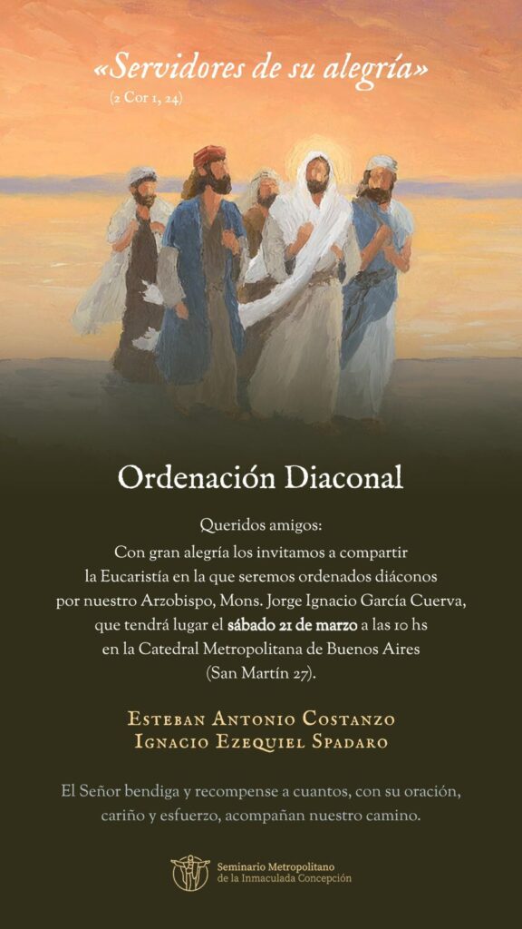 Ordenación diaconal de Esteban Antonio Constanzo e Ignacio Ezequiel Spadaro. 