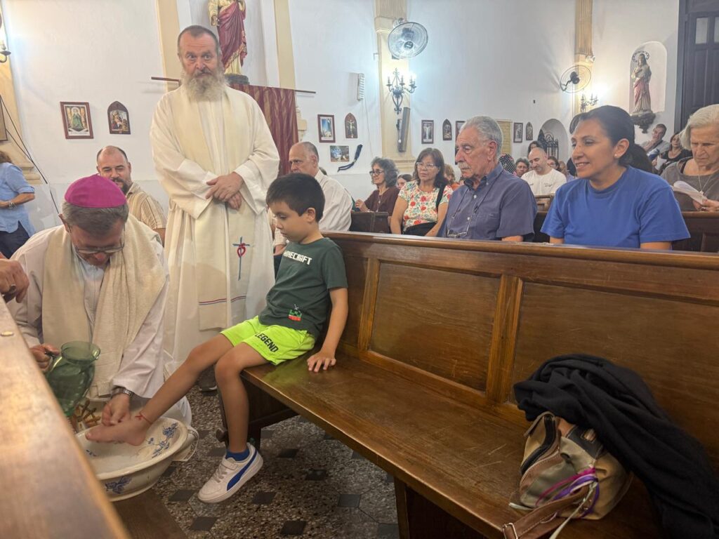 Misa de la Cena del Señor en la comunidad San Miguel.
