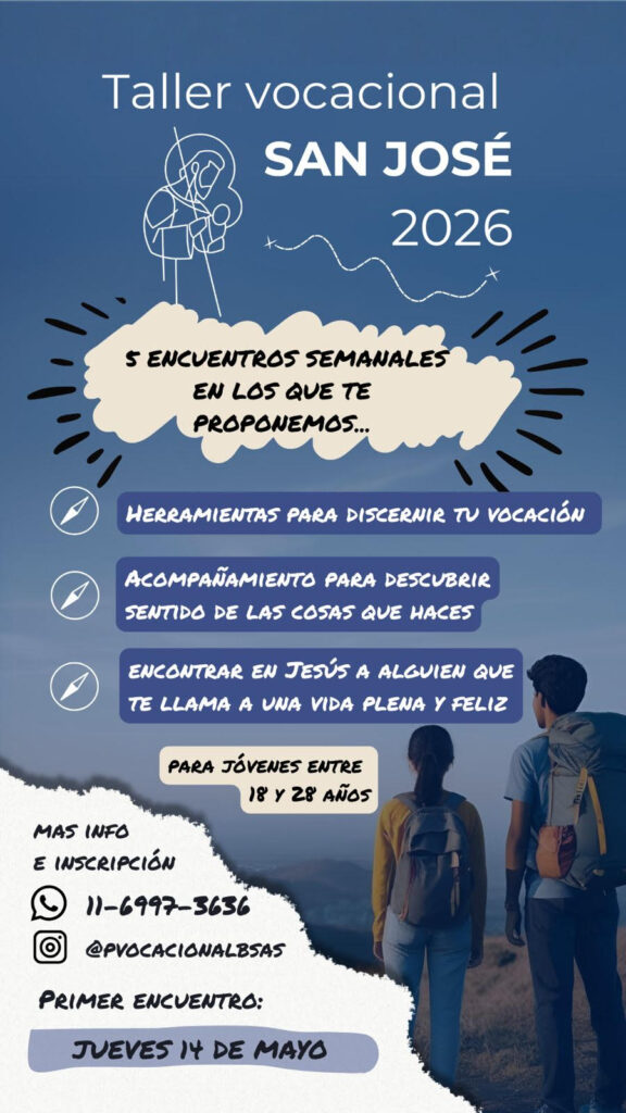 Invitación al Taller Vocacional San José 2026: ¿A qué te llama Dios?